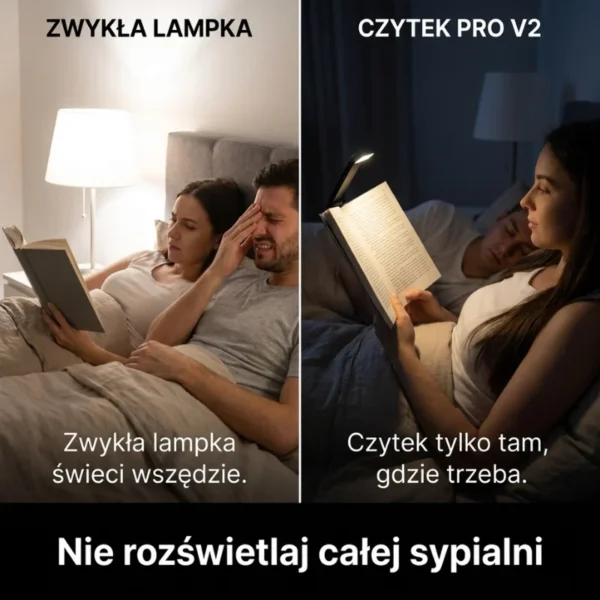 CzytekPro v2™ Czytaj w nocy. Nikogo nie budź.